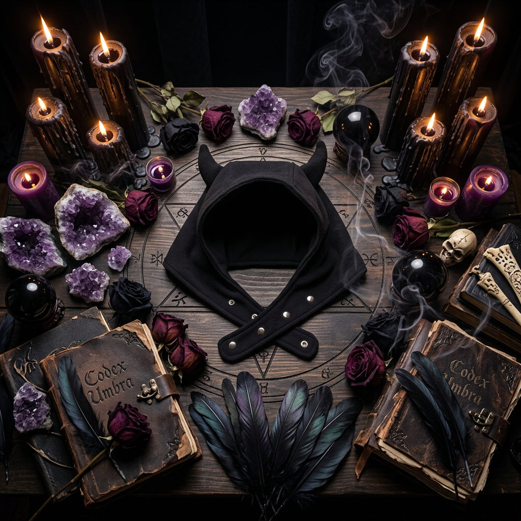 Dark Cute Devil Ear Hoodie Hat for Fall/Winter Sorceress Sanctuary