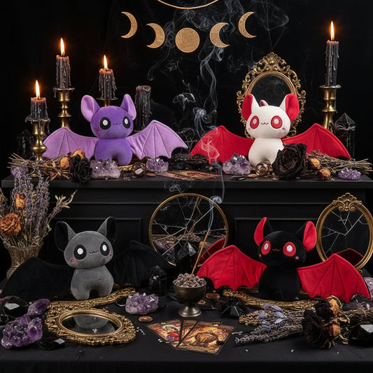 Spooky Bat and Pumpkin Plushies