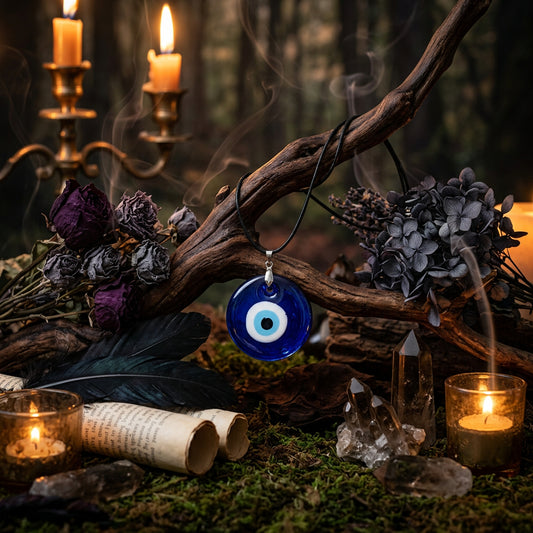 Evil Eye Cord Necklace, view 2