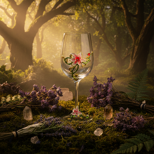 Retro Creative Enamel Glass Crystal Wine Goblet Sorceress Sanctuary