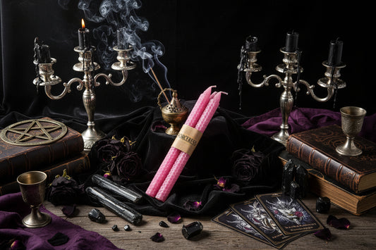 Beeswax Candles in pink