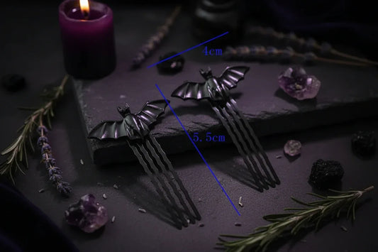 Black Bat Hairpin - Sorceress Sanctuary Black