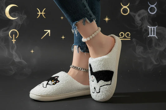Cat Plush Slippers - Sorceress Sanctuary White / 36-37-White / 38-39-White / 40-41-White / 44-45-White / 42-43