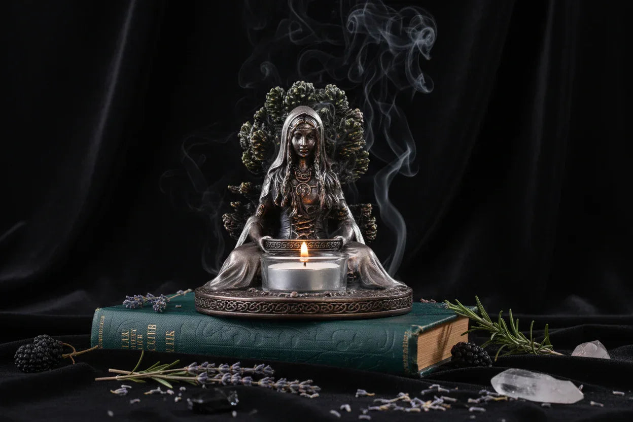 Celtic Goddess - Sorceress Sanctuary Deusa (Nรฃo acompanha velas)