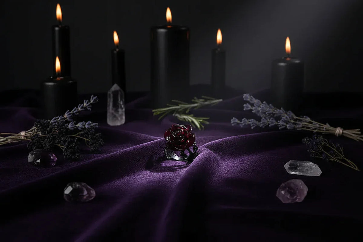 Cursed Rose Ring - Sorceress Sanctuary Red