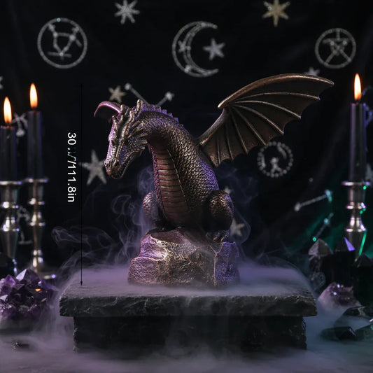 Dragon Fountain Sculpture - Sorceress Sanctuary Water Sprayer-4-piece set