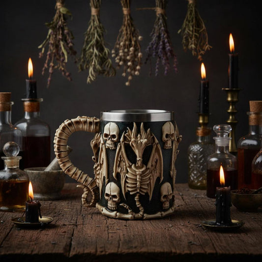 Dragonbone Skull Tankard Sorceress Sanctuary