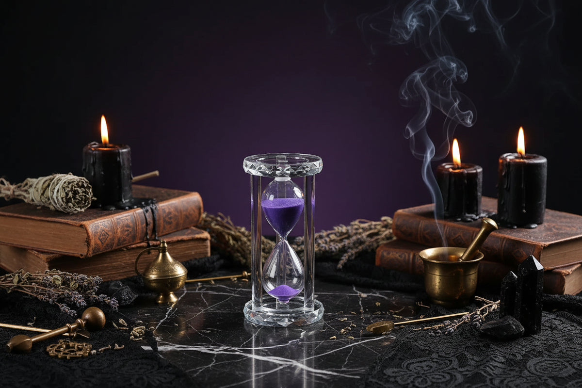 Enchanted Crystal Hourglass - Sorceress Sanctuary Lovely powder (15 minutes)-Lovely powder (30 minutes)-Lovely powder (60 minutes)-Dream Blue (15 minutes)-Dream Blue (30 minutes)