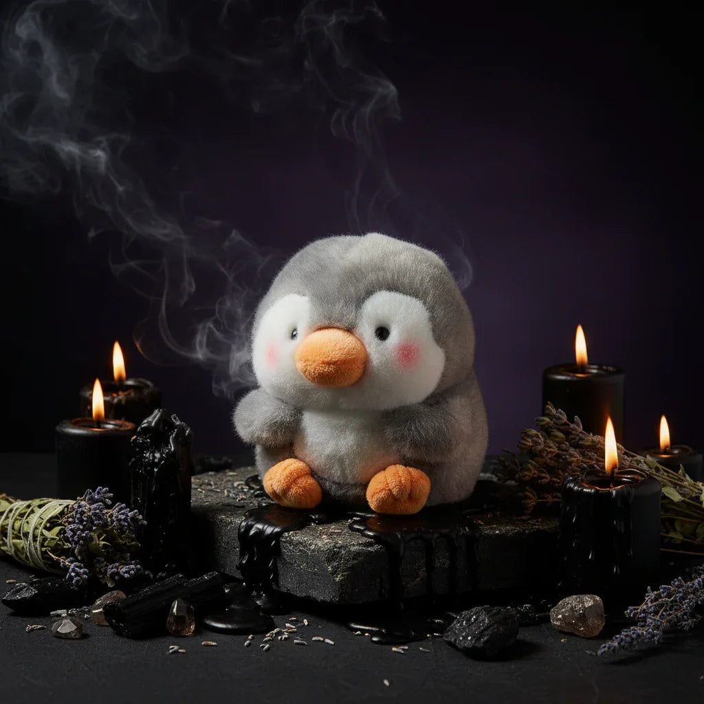 Familiar Plushies - Sorceress Sanctuary Cat / 18cm-Black penguin / 18cm-Dolphin / 18cm-Grey hamster / 18cm-Husky / 18cm