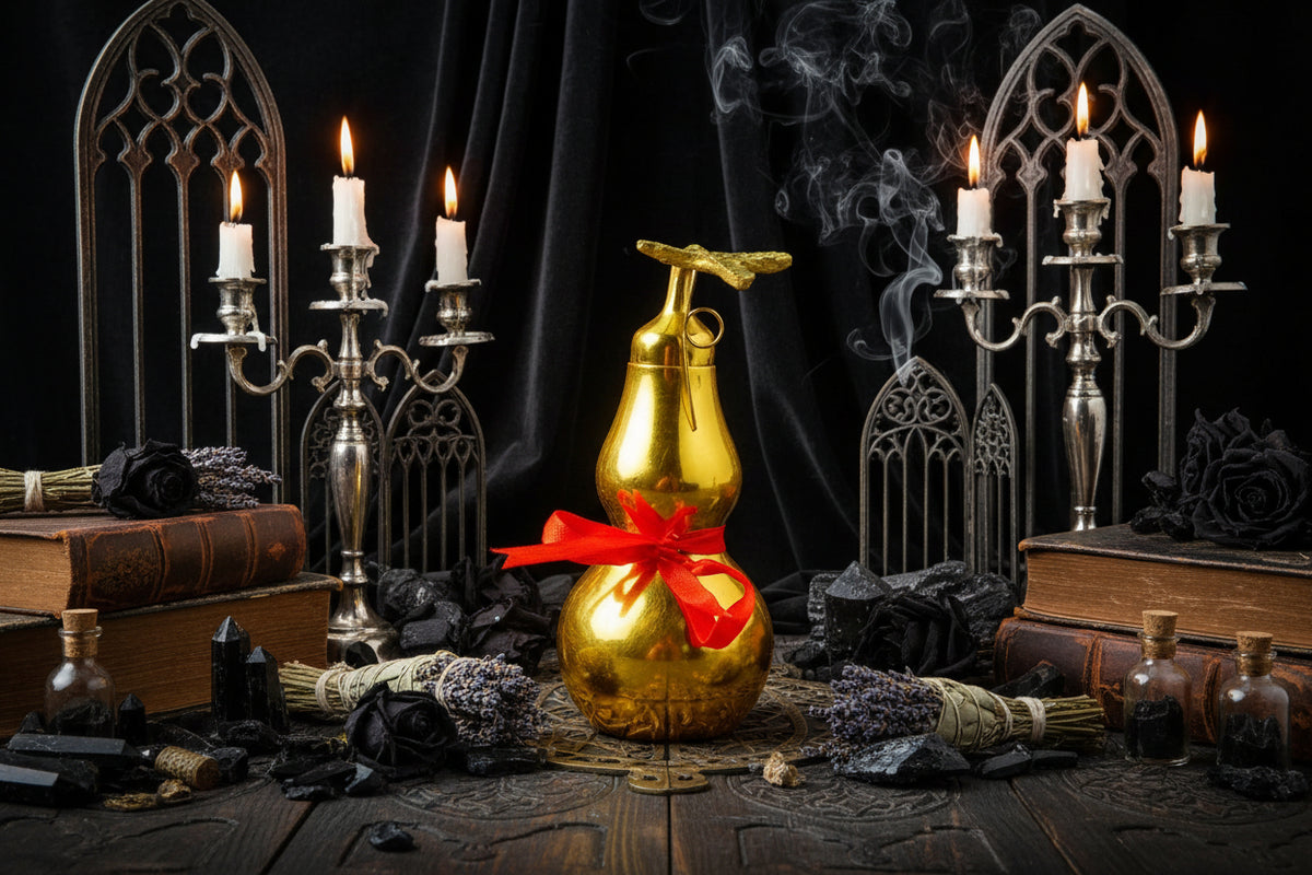 Feng Shui Gourd - Sorceress Sanctuary Gold / 3inches-Gold / 4inches-Gold / 5inches