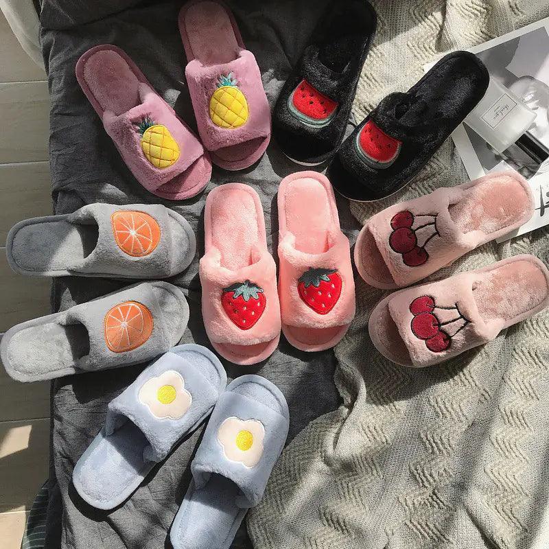 Fruity Plush Slippers - Sorceress Sanctuary Blue / M-Grey / M-Lotus root / M-Black / L-Violet / M