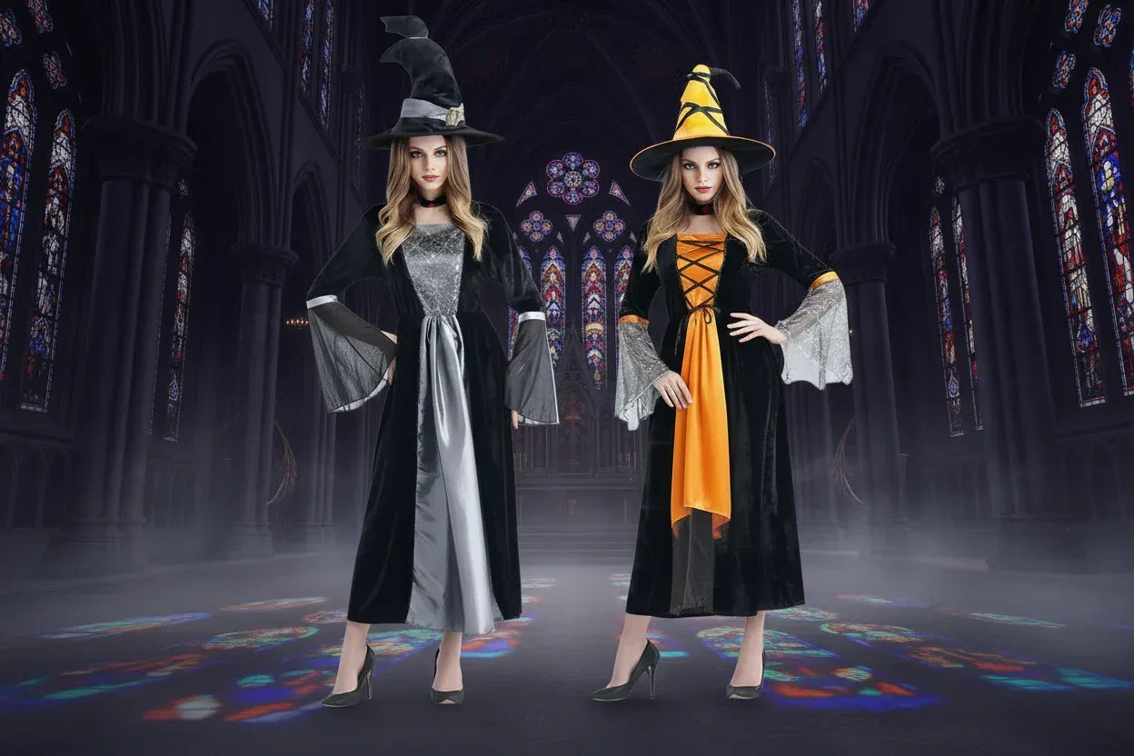 Full Witch Outfit - Sorceress Sanctuary Orange / One size-Gray / One size
