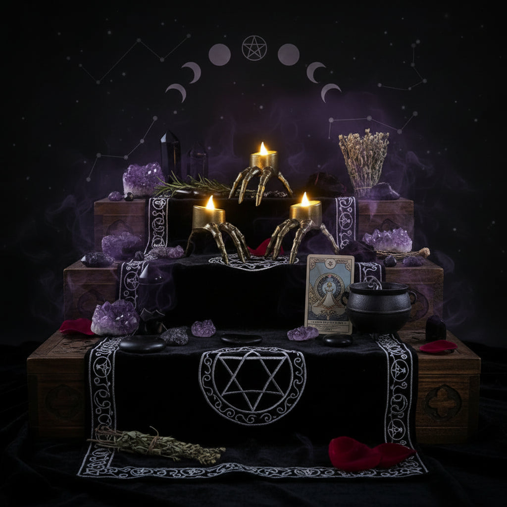 Haunted LED Candle Lantern - Sorceress Sanctuary Finger Candles-Square Skull Candle