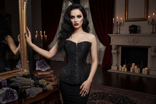 Jacquard Corset - Sorceress Sanctuary Black / XS-Black / S-Black / M-Black / L-Black / XL