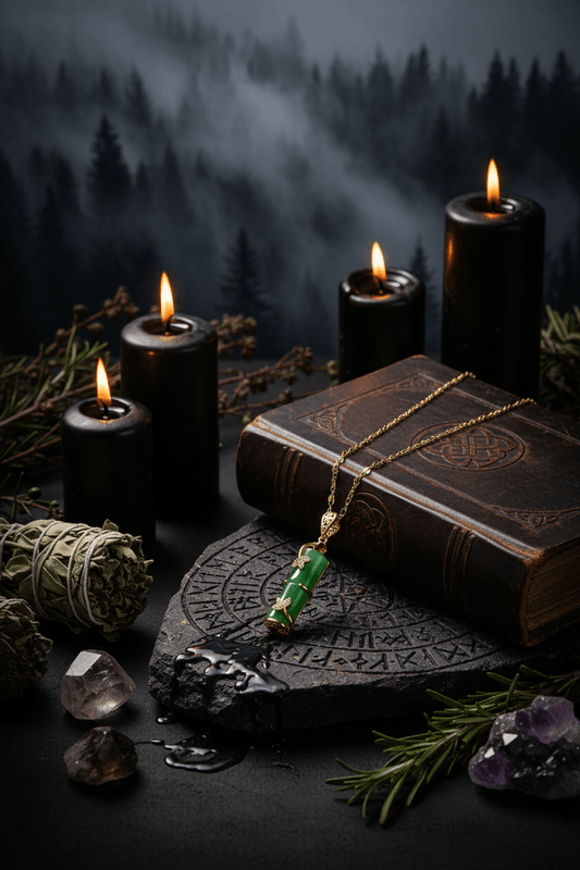 Jade Amulet Necklace Sorceress Sanctuary