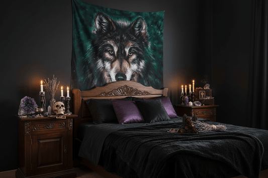 Moonveil Wolf Tapestry Sorceress Sanctuary