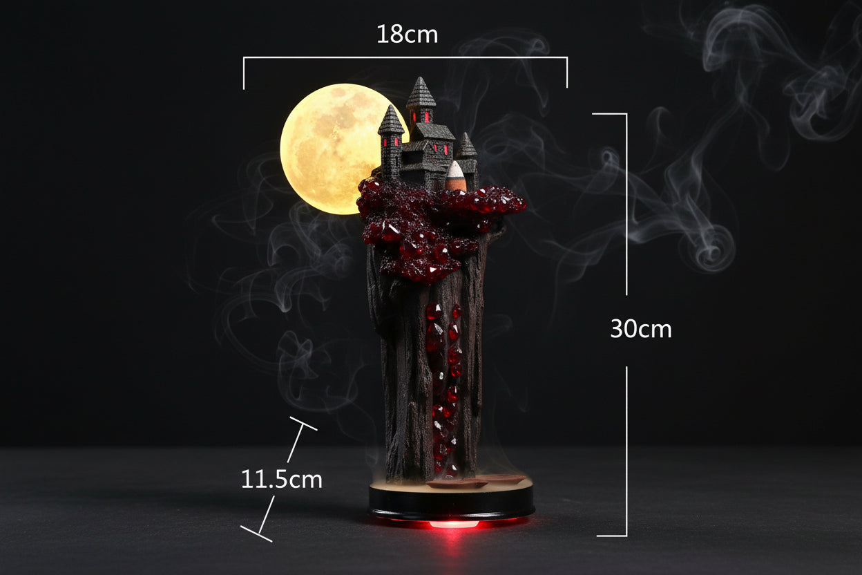 Mountain Temple Incense Burner - Sorceress Sanctuary Brown