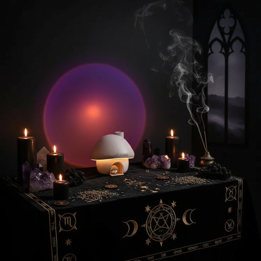 Mushroom House Humidifier - Sorceress Sanctuary Blue-Pink-Purple