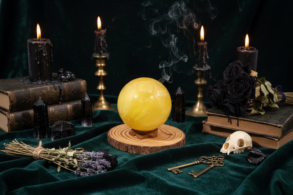 Yellow Crystal Sphere - Sorceress Sanctuary Lemon yellow crystal ball / 4.5-5cm(140g-190g)-Lemon yellow crystal ball / 5-5.5cm (190-232g)-Lemon yellow crystal ball / 5.5-6cm (232-314g)-Lemon yellow crystal ball / 6-6.5cm (314-380g)-Lemon yellow crystal ball / 6.5-7cm (380-460g)