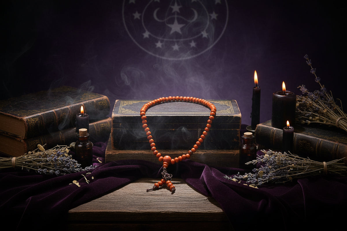 Sandalwood Prayer Beads - Sorceress Sanctuary Green sandalwood-Red sandalwood