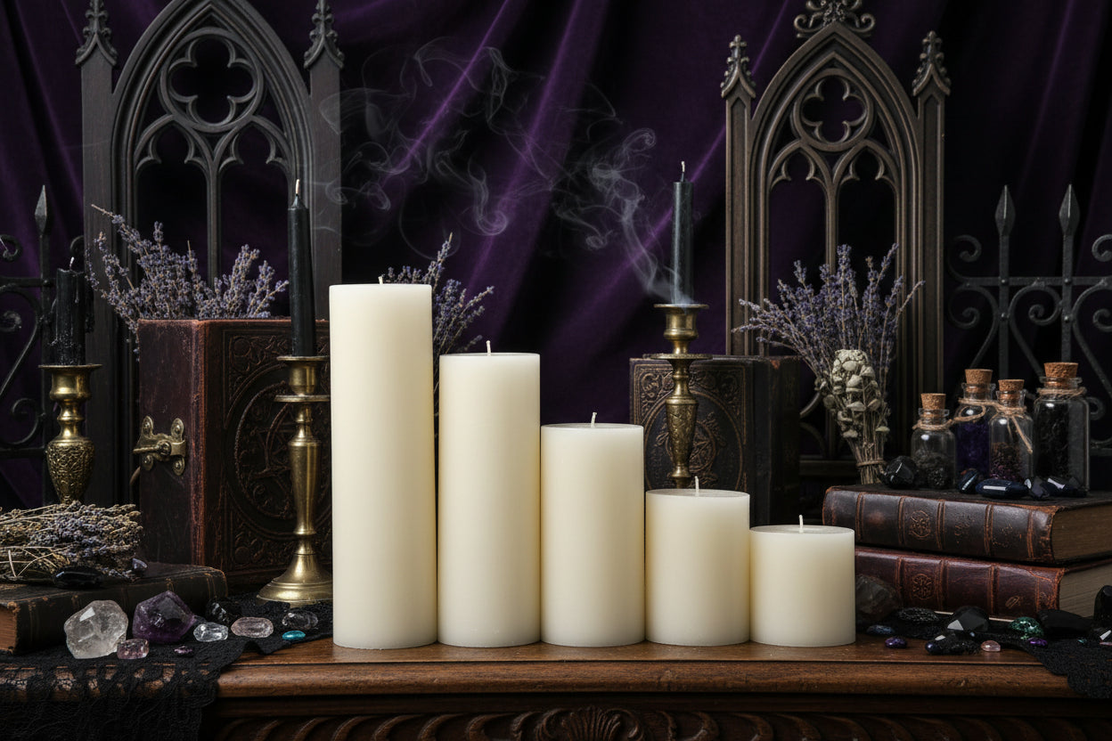 Scented Pillar Candles - Sorceress Sanctuary 5x5-5x7