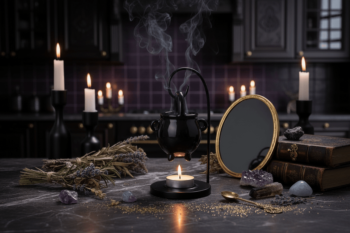 Cauldron Candle Burner Sorceress Sanctuary