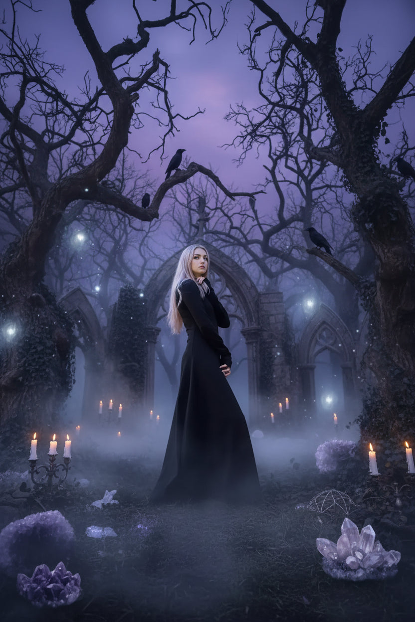 Witch Long Gown - Sorceress Sanctuary Black / S-Black / M-Black / L-Black / XL-Black / 2XL