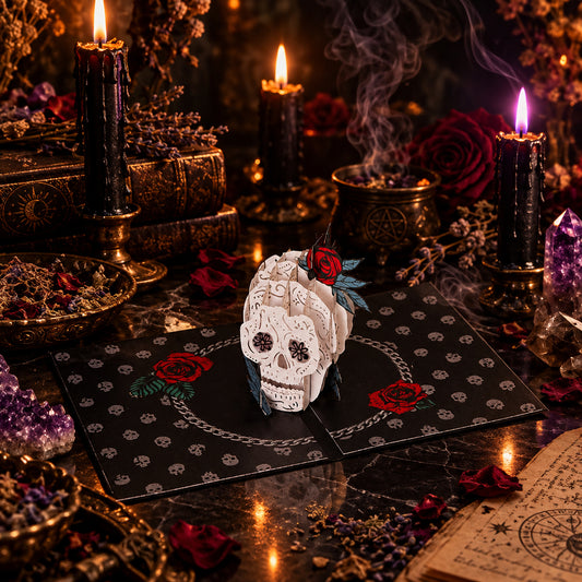 Rose Skull Pop Card, view 2