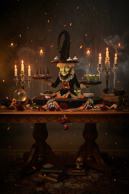 Halloween Witch Tiered Tray Table Sorceress Sanctuary
