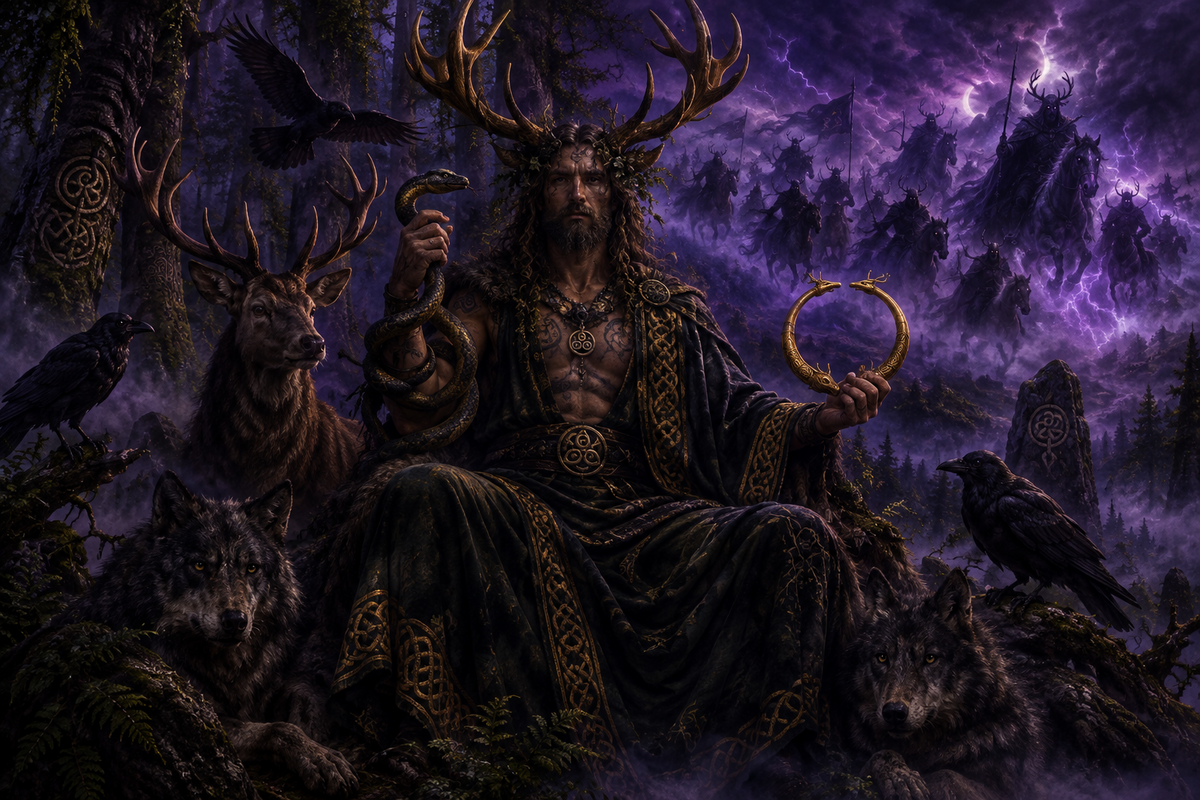 Cernunnos: The Horned God and the Wild Hunt Sorceress Sanctuary