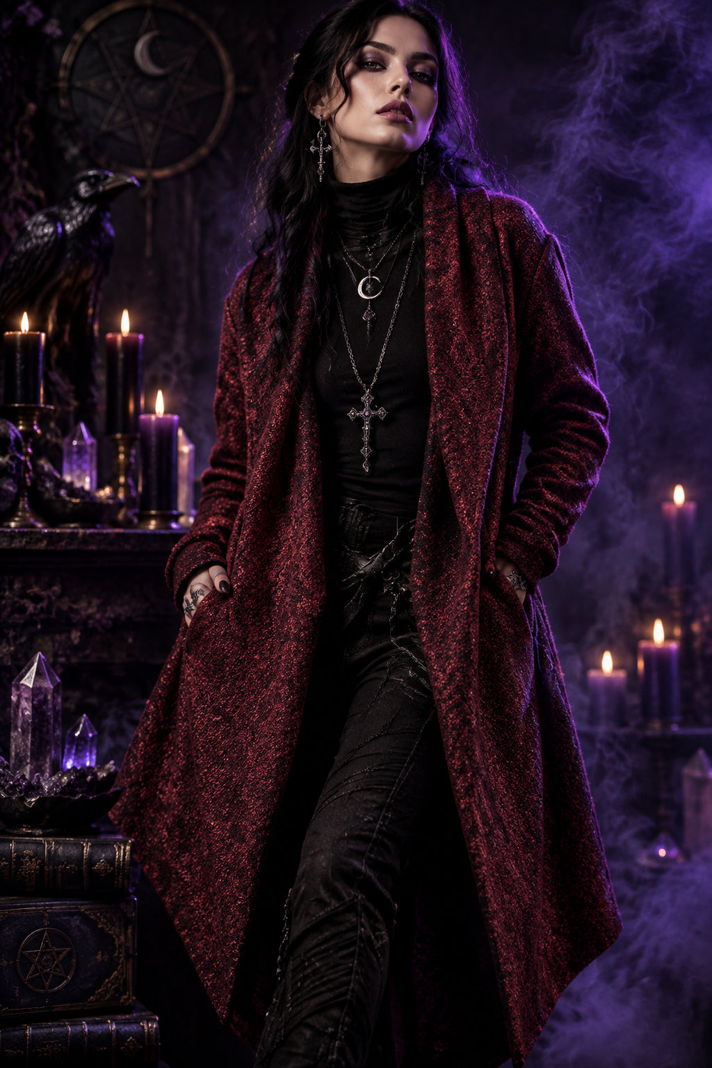 Grimwood Hooded Witch Cardigan from Sorceress Sanctuary, main product photo