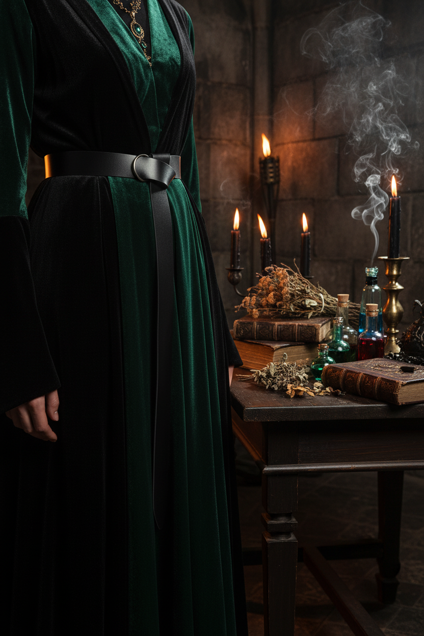 Medieval Renaissance Black Suede Leather Bag Sorceress Sanctuary