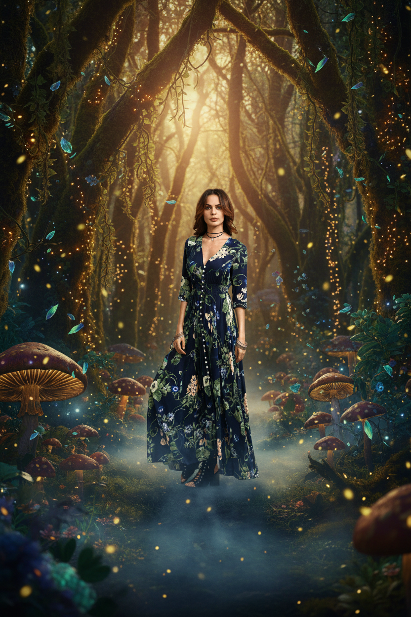 Bohemian Vintage Print Maxi Dress for Women 2020 Sorceress Sanctuary