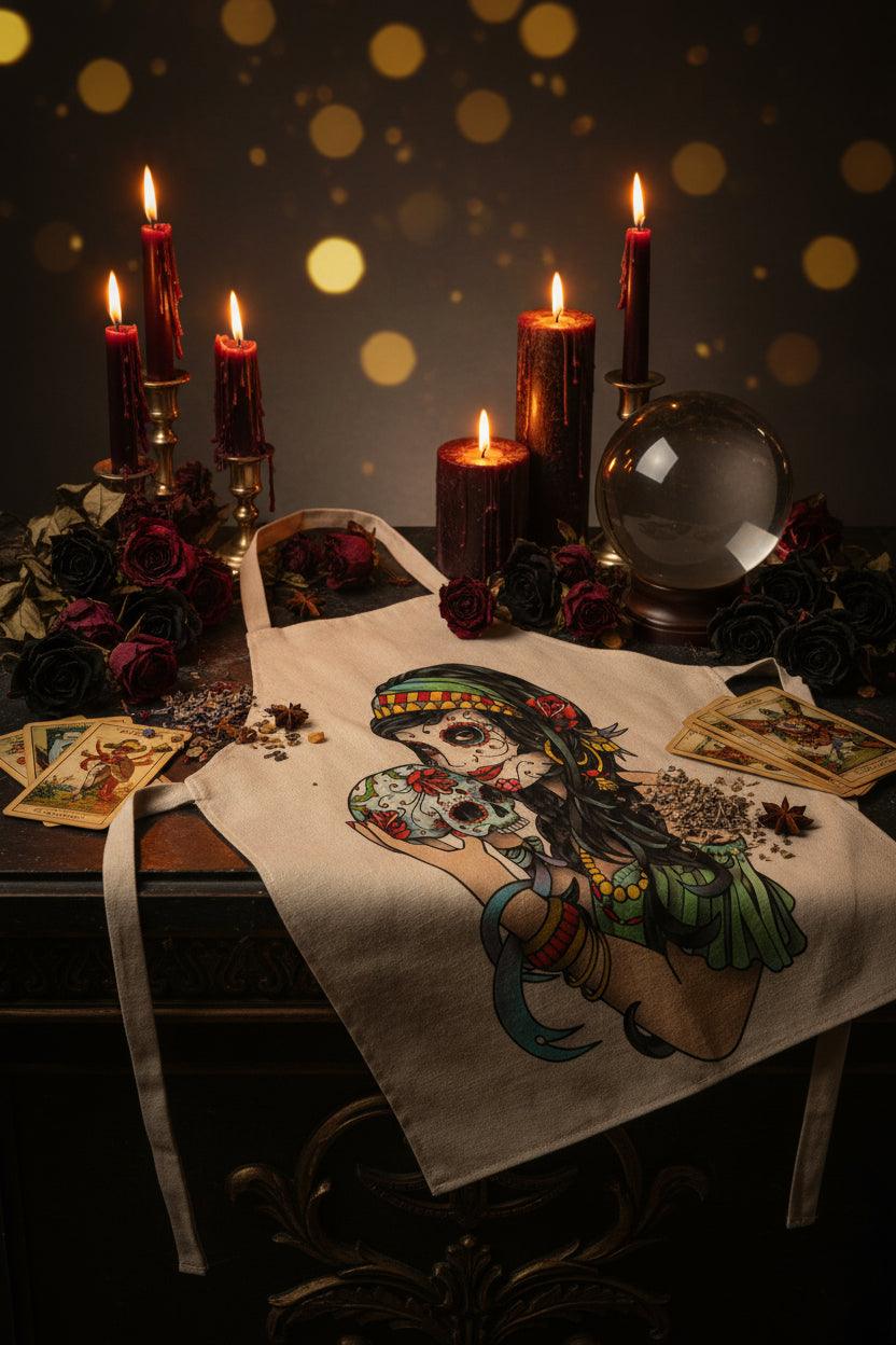 Witch's Hearth Skull Apron