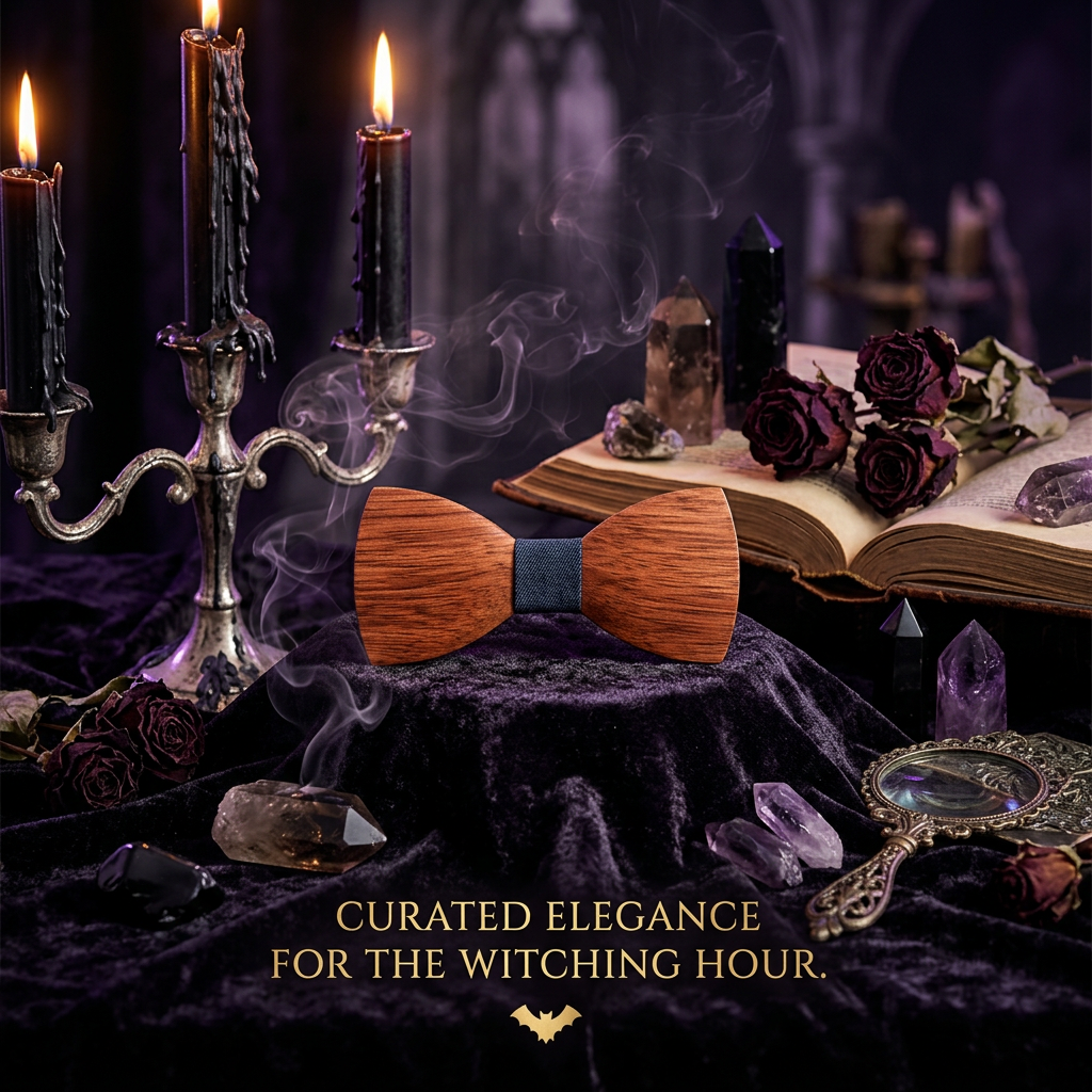 Men's Wooden Bow Tie for Halloween Sorceress Sanctuary