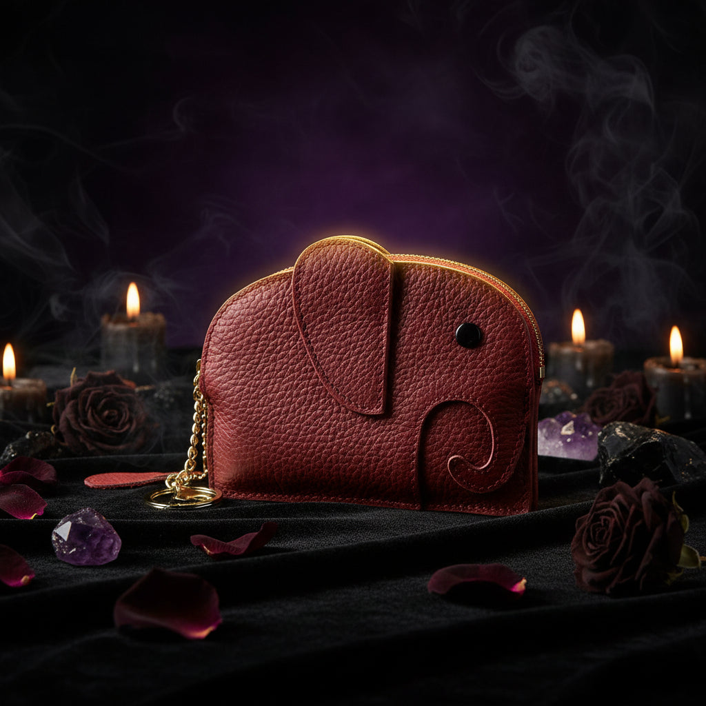 Cute Mini Genuine Leather Elephant Coin Purse Sorceress Sanctuary
