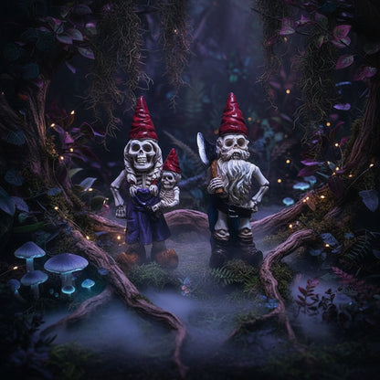 2PCS Day of the Dead Skeleton Dwarf Garden Decor Sorceress Sanctuary