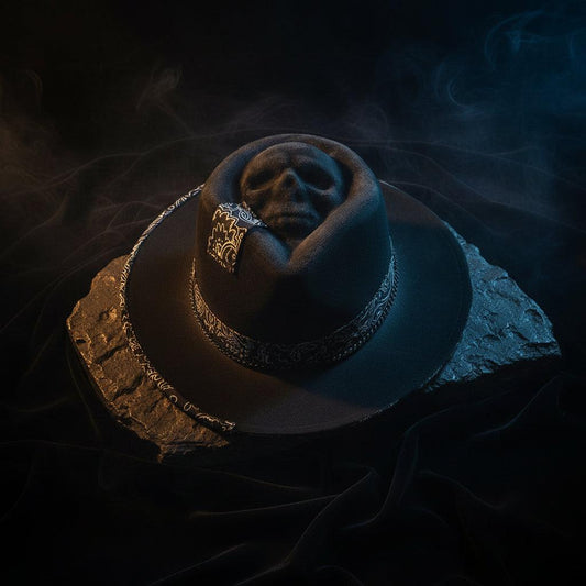 Handmade Skull Cowboy Hat - European and American Style Sorceress Sanctuary