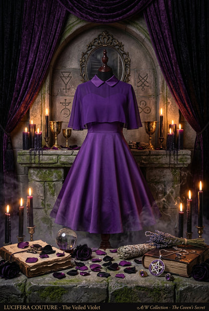 2020 Cross-Border Amazon Women's Cape Dress Set Sorceress Sanctuary