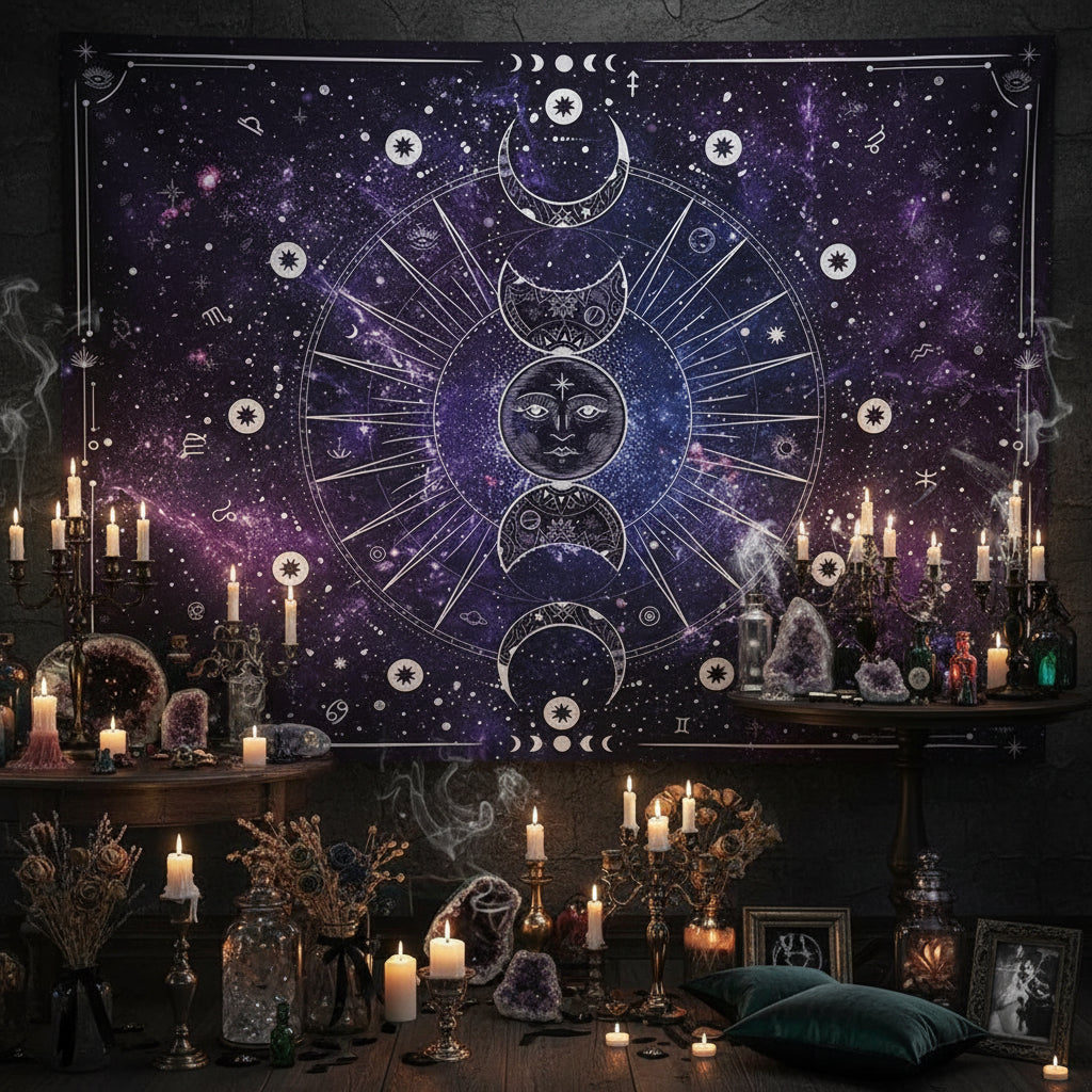 Celestial Space Tapestry Wall Hanging (1 Piece) Sorceress Sanctuary