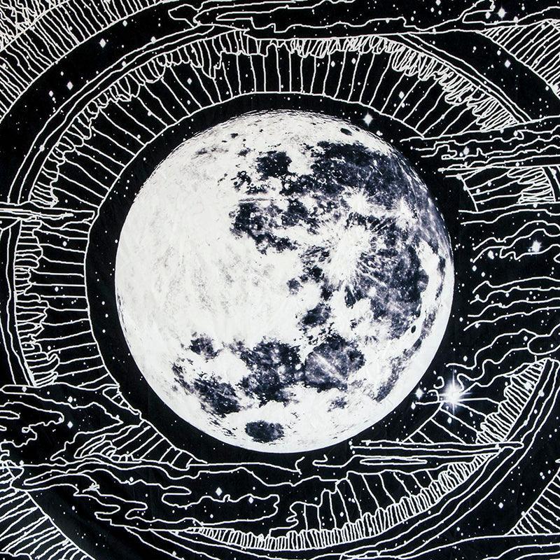 Black and White Moon Tapestry Sorceress Sanctuary