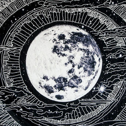 Black and White Moon Tapestry Sorceress Sanctuary
