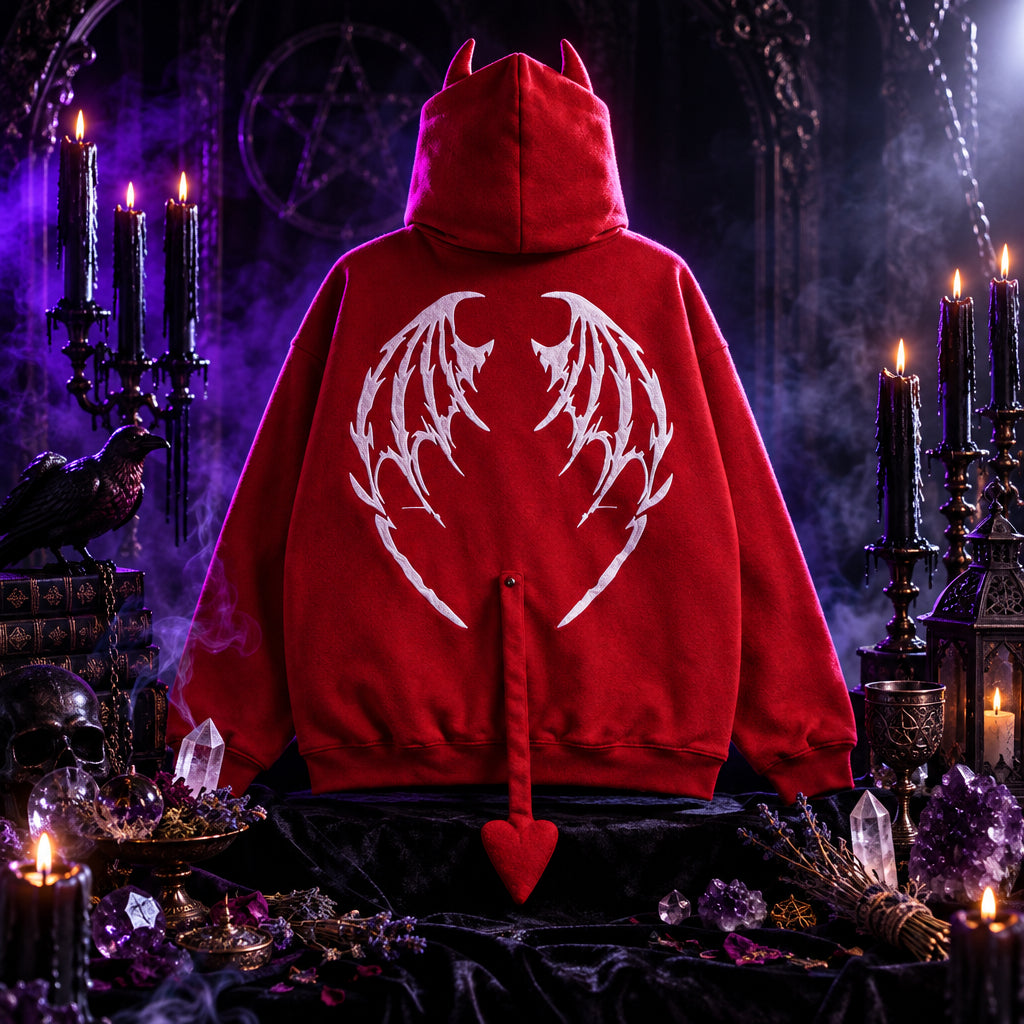 Devilthorn Flare Witch Hoodie, size and scale reference