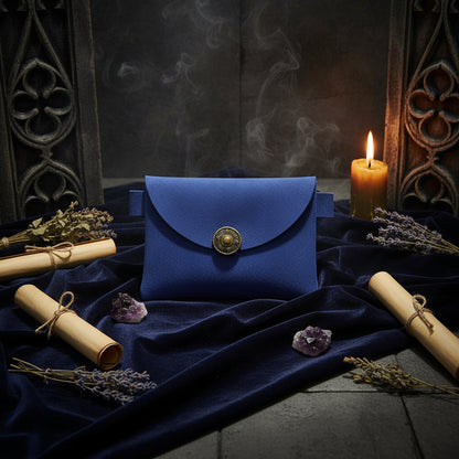 Medieval Renaissance Black Suede Leather Bag Sorceress Sanctuary