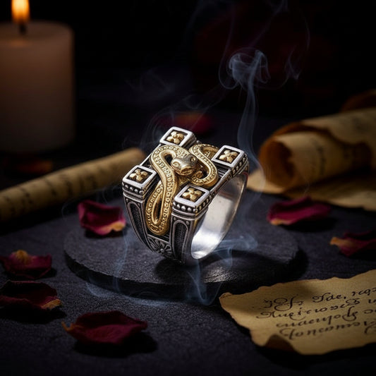 Vintage Personalized Viper-Shaped Animal Ring Sorceress Sanctuary