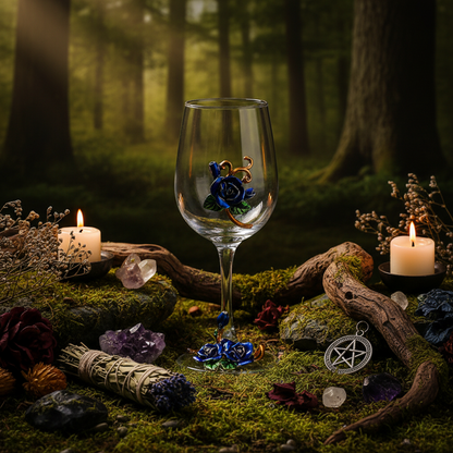 Retro Creative Enamel Glass Crystal Wine Goblet Sorceress Sanctuary