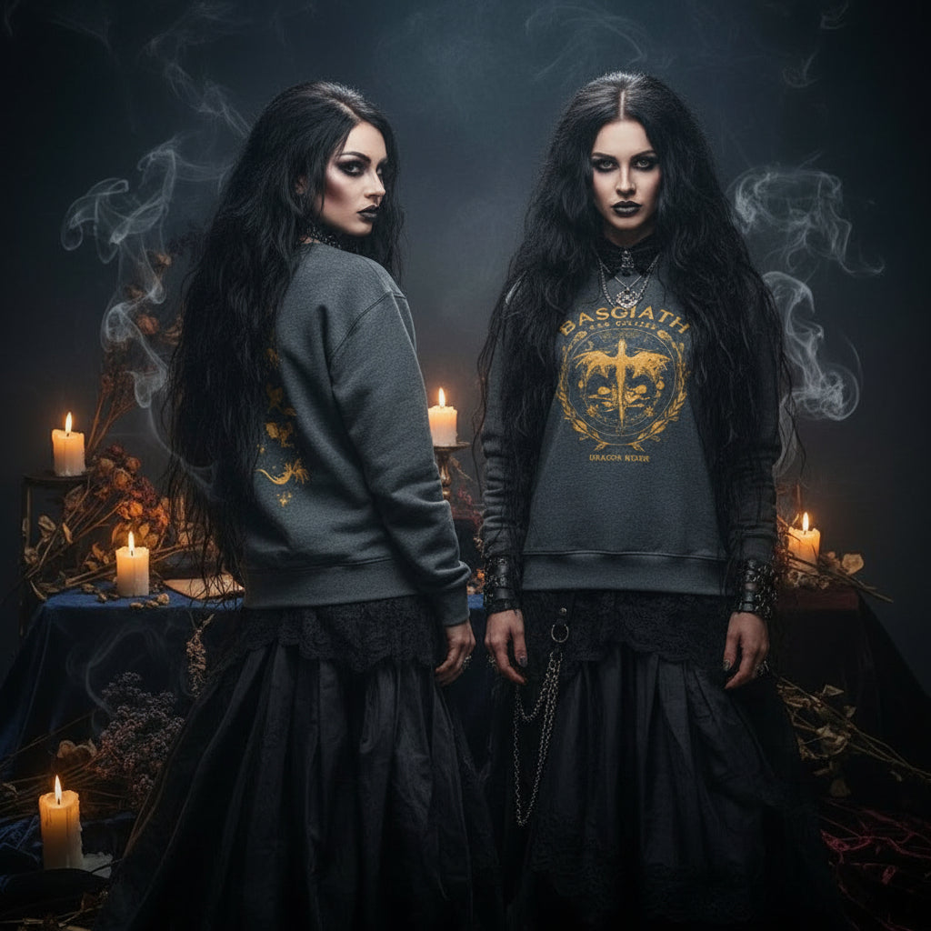 Gold Dragon Fourth Wing Basgiath Sweatshirt Sorceress Sanctuary