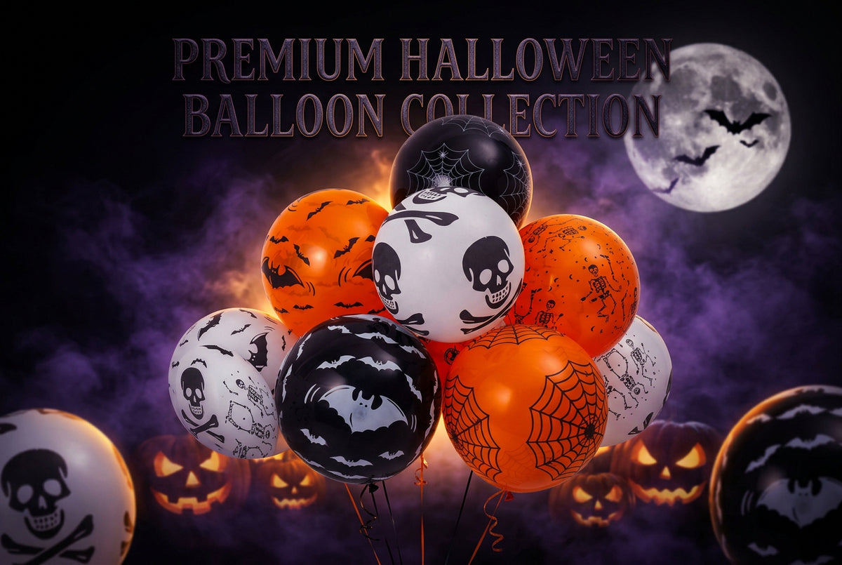 Halloween Skull Black Balloons (Set of Halloween Balloons) Sorceress Sanctuary