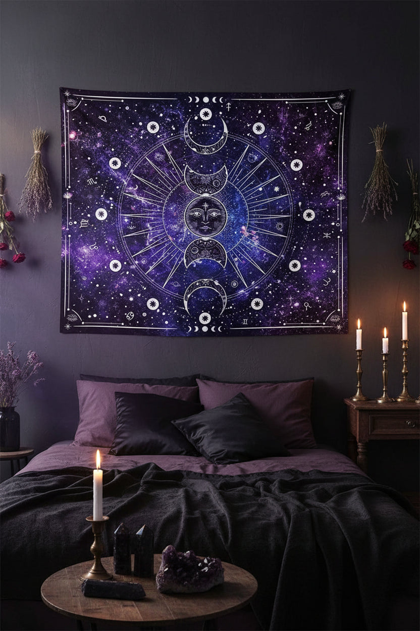 Celestial Space Tapestry Wall Hanging (1 Piece) Sorceress Sanctuary