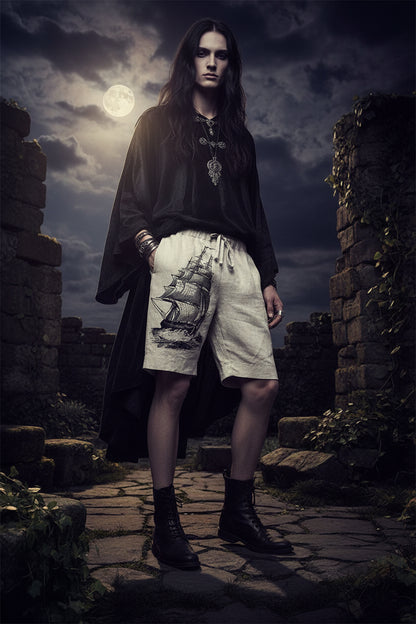 3D Digital Print Skull Shorts for Men Sorceress Sanctuary